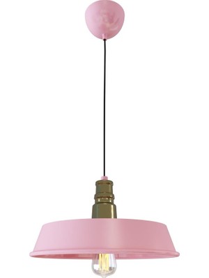 Armarks Cappello Pembe Gold Metal Avize Retro Salon Aydıtlanma, Mutfak Tekli Sarkıt Tavan Işığı