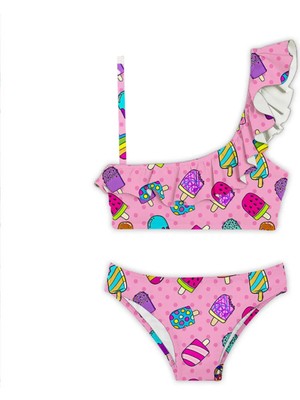 Slipstop Frutti Bikini Pembe Çocuk Bikini