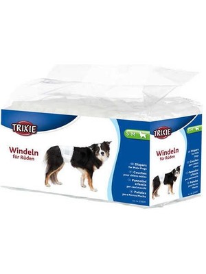 Trixie Erkek Köpek Çiş Külodu ve Pedi S-M 30-46cm 12Adet