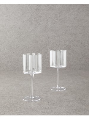 English Home Flor Pura Cam 2'li Kadeh Şeffaf