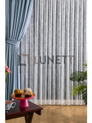 Lunett Home Kullanıma Hazır Bebe Mavisi Orta Pileli 1x2.5 Dikim Fon Perde Tek Kanat 9246