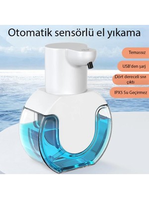 Polham 430ML Otomatik Sensörlü Sabunluk Köpük Makinesi, Tüm Sıvılar Için Köpük Makinası, Şarjlı Duvar Askılı