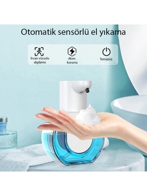 Polham 430ML Otomatik Sensörlü Sabunluk Köpük Makinesi, Tüm Sıvılar Için Köpük Makinası, Şarjlı Duvar Askılı