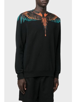 Marcelo Burlon Pamuklu Bisiklet Yaka Erkek Sweat CMBA009F22FLE0011020