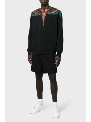 Marcelo Burlon Pamuklu Bisiklet Yaka Erkek Sweat CMBA009F22FLE0011020