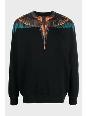 Marcelo Burlon Pamuklu Bisiklet Yaka Erkek Sweat CMBA009F22FLE0011020