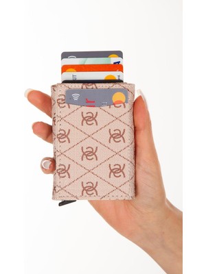 Newish Polo Kadın Mekanizmalı Kartlık ve Cüzdan newpolo200 - Bej