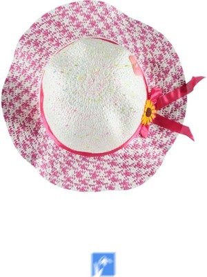 Kardelen Butik Denizli Kız Çocuk Hasır Şapka 5-9 Yaş