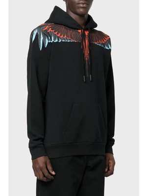 Marcelo Burlon Pamuklu Kapüşonlu Erkek Sweat CMBB007F22FLE0011020