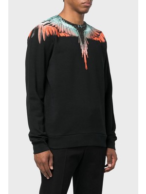 Marcelo Burlon Pamuklu Bisiklet Yaka Erkek Sweat CMBA009S23FLE0011020