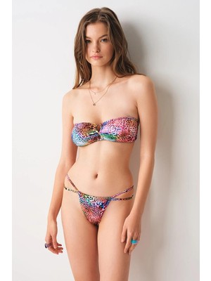 Pierre Cardin Amaour Soft Straplez Bikini Tek Üst Leopar 239108-D