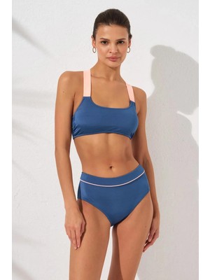 Pierre Cardin Sırtı Çapraz Yüzücü Bikini Takım Indigo 241269