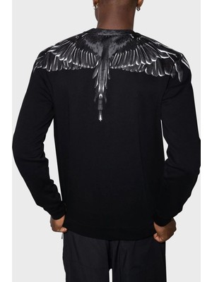 Marcelo Burlon Pamuklu Bisiklet Yaka Erkek Sweat CMBA009C99FLE0011010