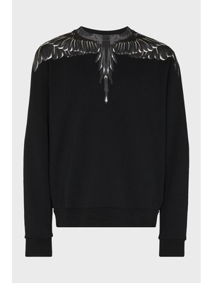 Marcelo Burlon Pamuklu Bisiklet Yaka Erkek Sweat CMBA009C99FLE0011010