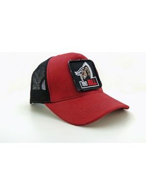 City Goat Trucker Mad Bull 00014 Kod Logolu  Bordo-Siyah Şapka (Cap)