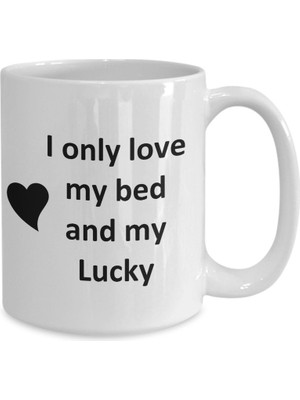 Bexdore Şanslı Aşık Kupa - Kedi Köpek Kuş Evcil Hayvan Adı - Aşk Şanslı Adım Kahve - Ingilizce Kupa