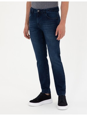 Pierre Cardin Erkek Koyu Lacivert Slim Fit Jean Pantolon 50285137-VR100