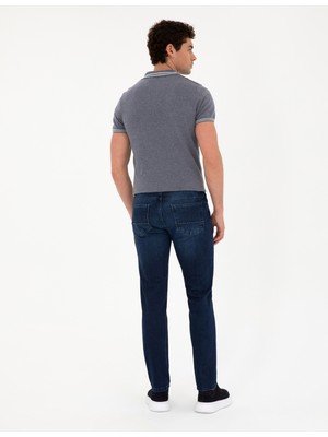 Pierre Cardin Erkek Koyu Lacivert Slim Fit Jean Pantolon 50285137-VR100