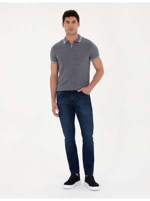 Pierre Cardin Erkek Koyu Lacivert Slim Fit Jean Pantolon 50285137-VR100