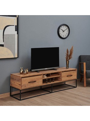 Just Home Lidya Modern Tv Ünitesi - Atlantik Çam - 180 cm