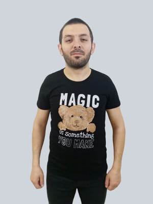 Daniel Milano Erkek Magic Sıfır Yaka Siyah Tişört