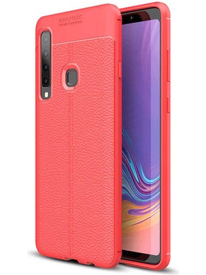 Megafox Teknoloji Samsung Galaxy A9 2018 Uyumlu Kılıf Niss Silikon Kapak, Kırmızı