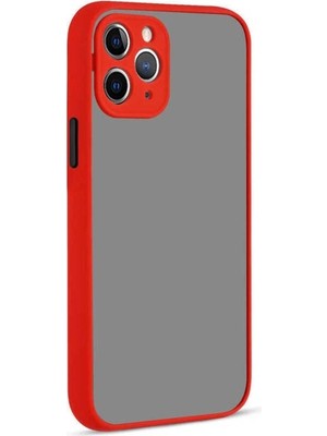 Megafox Teknoloji Apple iPhone 12 Pro Uyumlu Kılıf Hux Kapak, Kırmızı