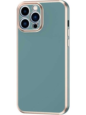 Megafox Teknoloji Apple iPhone 13 Pro Uyumlu Kılıf Bark Kapak, Petrol Yeşil