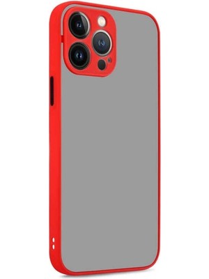 Megafox Teknoloji Apple iPhone 13 Pro Uyumlu Kılıf Hux Kapak, Kırmızı