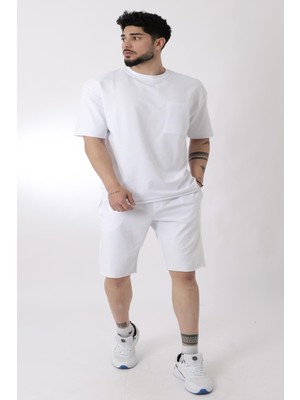 Stil Kombin Rahat Iki Ip Penye Şort Takım Bld 5000-5066_72005