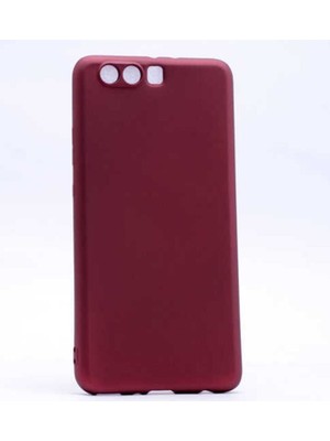 Megafox Teknoloji Huawei P10 Plus Uyumlu Kılıf Premier Silikon Kapak, Bordo