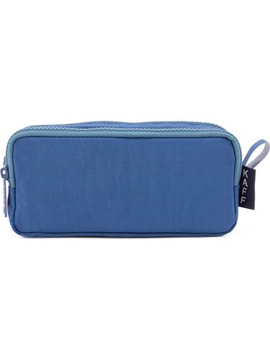 Duomino Siyah Yıkanabilir Iki Gözlü Krinkıl Kalemlik / Kalem Kutusu Iki Bölmeli Suya Dayanıklı