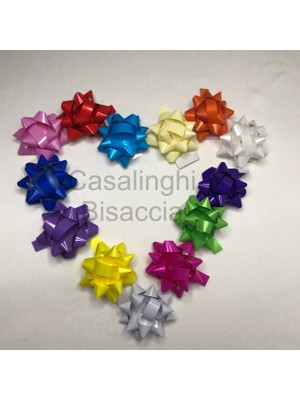 Casalinghi Fiyonk Süs Yapışkanlı Yıldız Hediye Paketi SÜSLEME- 50 Adet