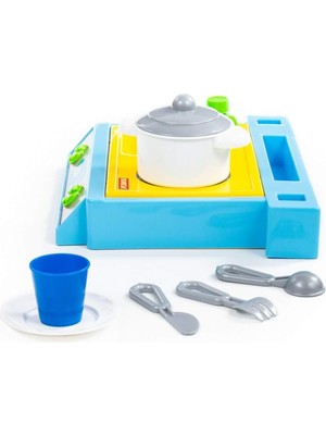 Natali Mini Ocak Seti Set Üstü Mutfak Ocak Seti Tencereli Ocak Lavabo Seti 8 Parça