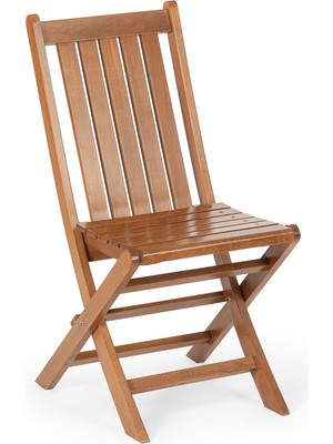 Mebel Stil KL BAHÇE Acropol Katlanır Sandalye - Dış Mekan Kolçaksız Ahşap Bahçe, Balkon Sandalyesi