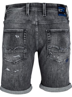 Jack & Jones Slim Fit Gri Erkek Denim Şort Jjırıck Jjblaır Shorts Ge 402 Sn