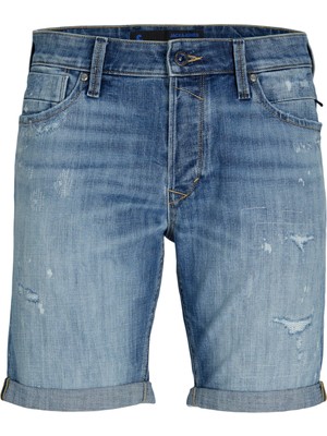 Jack & Jones Slim Fit Mavi Erkek Denim Şort Jjırıck Jjblaır Shorts Ge 702 Sn