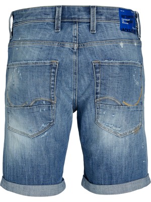 Jack & Jones Slim Fit Mavi Erkek Denim Şort Jjırıck Jjblaır Shorts Ge 702 Sn