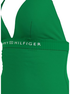 Tommy Hilfiger Yeşil Kadın Mayo Halter One Pıece Rp, L4B UW0UW05259