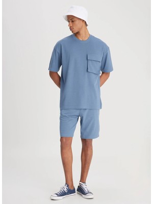 Lee Regular Fit Indigo Erkek Sweat Şort L241671TF