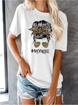 Leivor Momlife Tasarım Anne T-Shirt