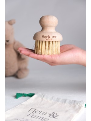 Fleur & Fume Tampiko Otu Ahşap Sapsız Gıda Temizleme Fırçası(Büyük Boy)