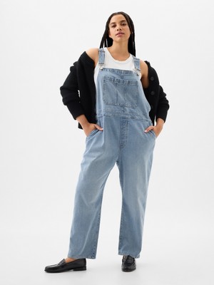 Gap Kadın Açık Mavi Slouchy Denim Tulum