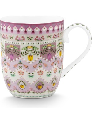 Pip Studio Lily & Lotus Mor Porselen Kupa 145 ml