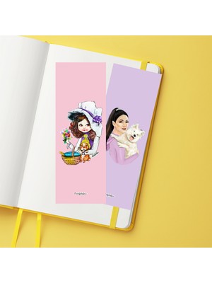 Fatofotofan Köpüş ve Annesi Tavşanlı Vintage Kitap Ayracı 2'li, Köpek