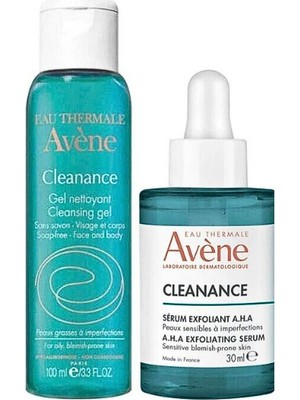 Avene Cleanance A.h.a Exfoliating Serum 30 ml + Cleanance Cleansing Gel 100 ml Hediyeli Bakım Kiti