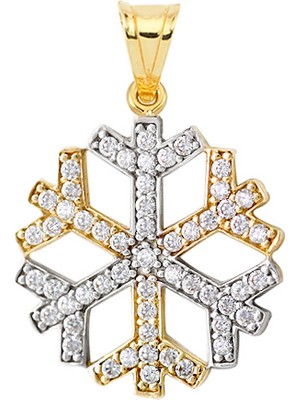 Altın Sepeti Kartanesi Iki Renk Altın Kolye Ucu