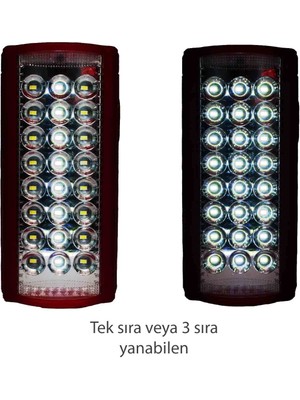 Als 24 Ledli , Powerbank Özellikli Uzun Yanan Işıldak, Kamp Feneri