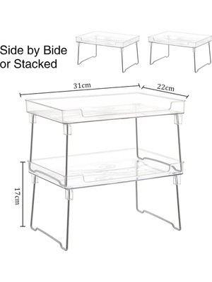 Pabiflo Mutfak Dolabı Rafları Dolap Pany Sayacı Için Depolama Raf Seti (Yurt Dışından)