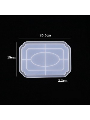 Pabiflo Depolama Tepsisi Kristal Epoksi Reçine Kalıp Plaka Çanak Silikon Kalıp Dıy El Sanatları Takı Döküm Araçları 25.5X18 cm (Yurt Dışından)